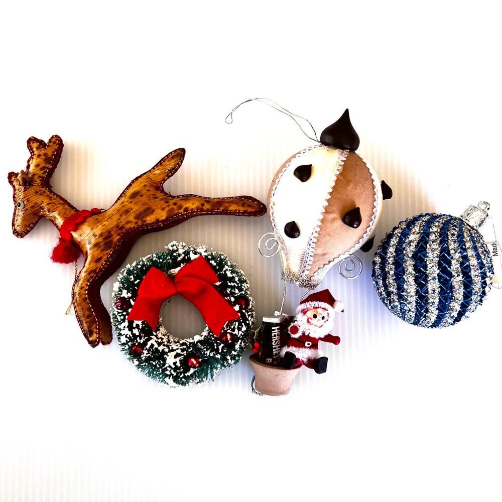 4) HOLIDAY ORNAMENTS - RARE VINTAGE! - Picture 2 of 15